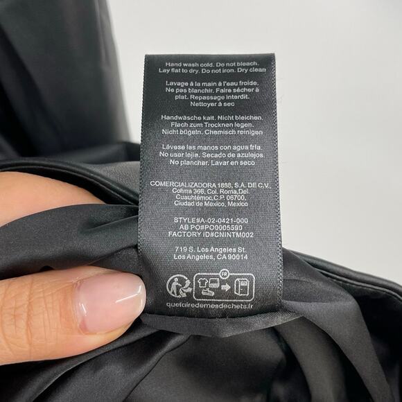 Anine Bing | NWT Joey Dress Black Faux Leather Wrap Mini Dress M - Picture 13 of 13